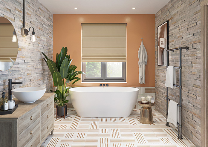 Lyra, Pareo Cream - Motorised Roman Blind - Image 8